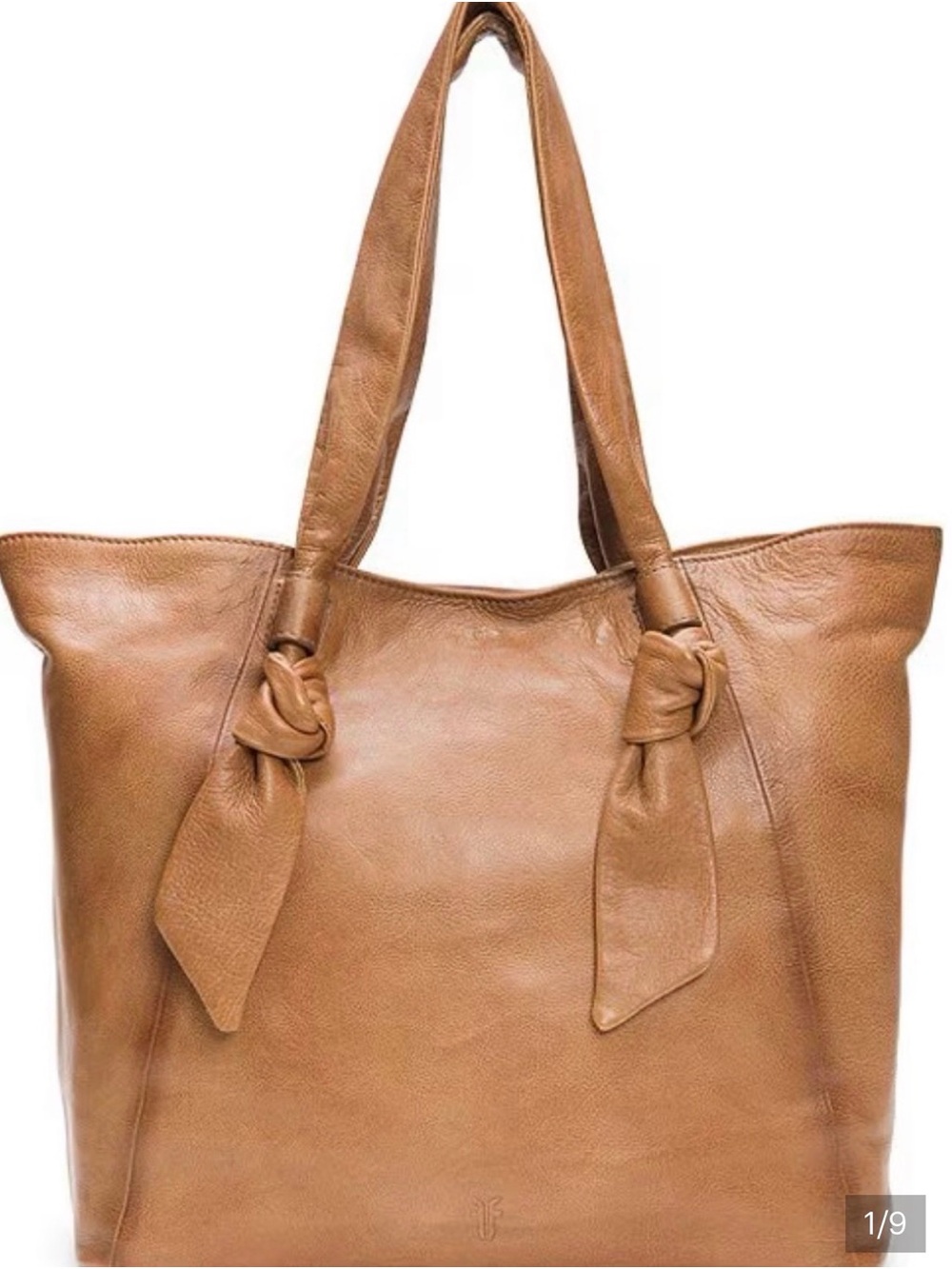 Frye Leather Knot-Detail Tote in Cognac